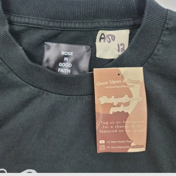 NWT Rose in Good Faith black tie dye skull tshirt. - Picture 4 of 4